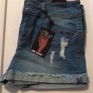 Drowning In Your Love Distressed Shorts